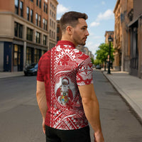 Tonga Christmas Zipper Polo Shirt Kilisimasi Fiefia DT05 - Polynesian Pride