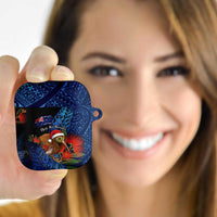 New Zealand Christmas AirPods Case Santa Kiwi Bird With Pohutukawa Flowers DT05 - Polynesian Pride