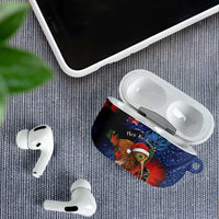 New Zealand Christmas AirPods Case Santa Kiwi Bird With Pohutukawa Flowers DT05 - Polynesian Pride