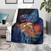 New Zealand Christmas Blanket Santa Kiwi Bird With Pohutukawa Flowers DT05 - Polynesian Pride