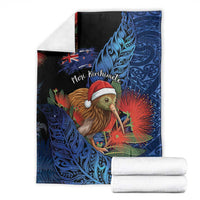 New Zealand Christmas Blanket Santa Kiwi Bird With Pohutukawa Flowers DT05 - Polynesian Pride