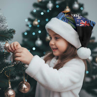Personalised New Zealand Christmas Santa Hat Santa Kiwi Bird With Pohutukawa Flowers DT05 - Polynesian Pride