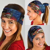 New Zealand Christmas Neck Gaiter Santa Kiwi Bird With Pohutukawa Flowers DT05 - Polynesian Pride