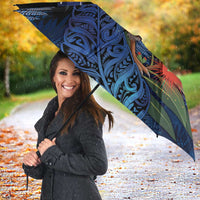 New Zealand Christmas Umbrella Santa Kiwi Bird With Pohutukawa Flowers DT05 - Polynesian Pride