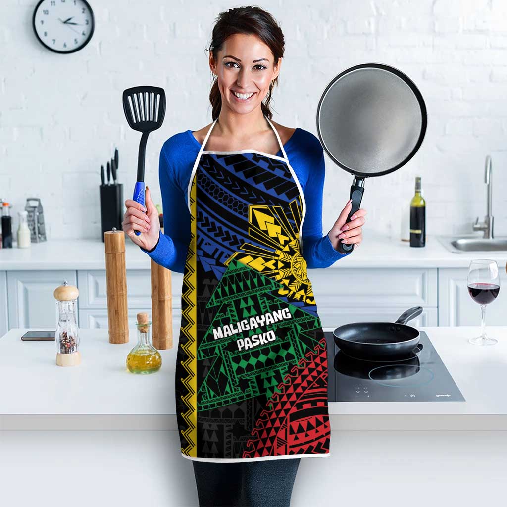 Philippines Christmas Apron Xmas Tree Filipino Tribal Patterns - Polynesian Pride