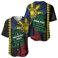Personalised Philippines Christmas Baseball Jersey Xmas Tree Filipino Tribal Patterns - Polynesian Pride