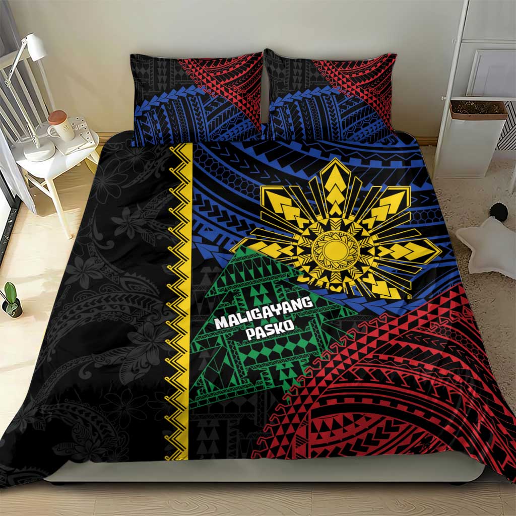 Philippines Christmas Bedding Set Xmas Tree Filipino Tribal Patterns - Polynesian Pride