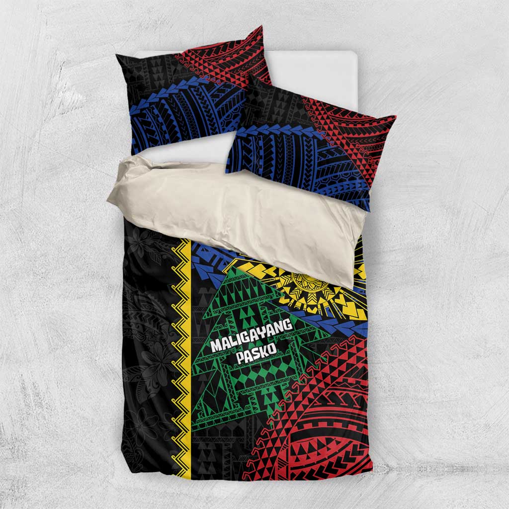 Philippines Christmas Bedding Set Xmas Tree Filipino Tribal Patterns - Polynesian Pride