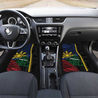 Personalised Philippines Christmas Car Mats Xmas Tree Filipino Tribal Patterns DT05 Set 2pcs - Front Black - Polynesian Pride