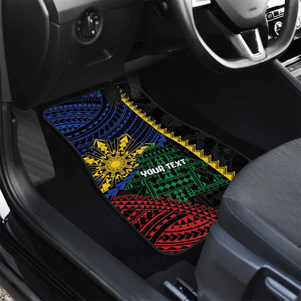 Personalised Philippines Christmas Car Mats Xmas Tree Filipino Tribal Patterns DT05 - Polynesian Pride