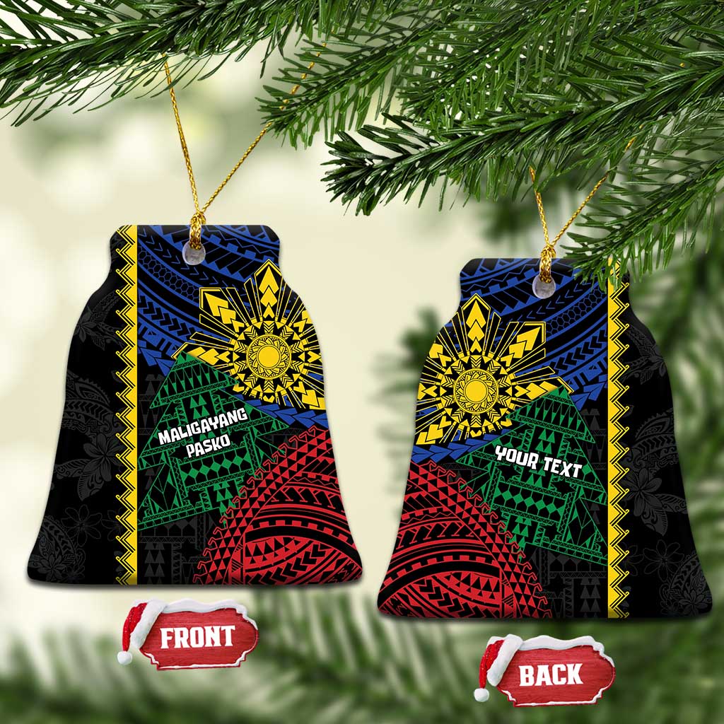 Personalised Philippines Christmas Ceramic Ornament Xmas Tree Filipino Tribal Patterns - Polynesian Pride