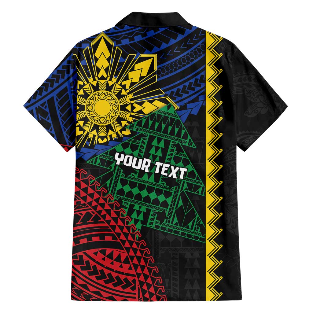 Personalised Philippines Christmas Family Matching Long Sleeve Bodycon Dress and Hawaiian Shirt Xmas Tree Filipino Tribal Patterns DT05 - Polynesian Pride