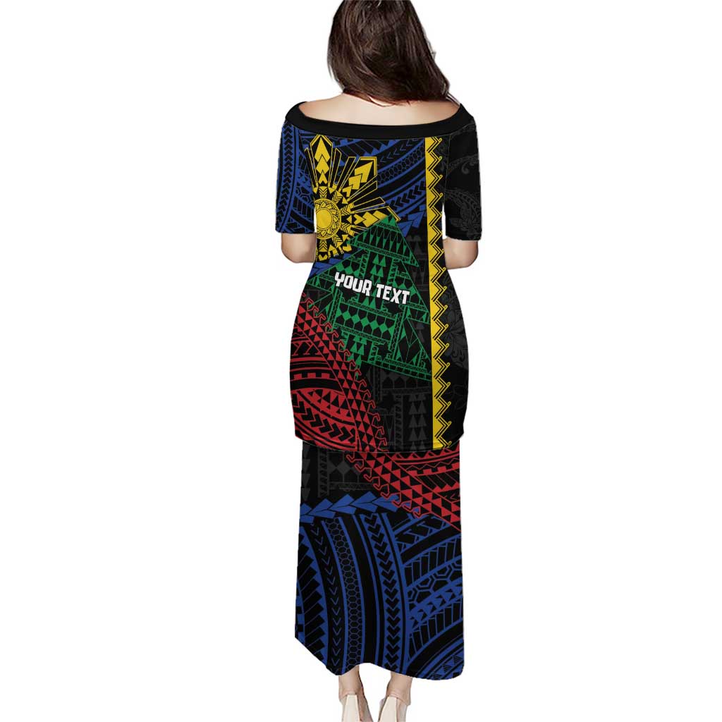 Personalised Philippines Christmas Family Matching Puletasi and Hawaiian Shirt Xmas Tree Filipino Tribal Patterns DT05 - Polynesian Pride