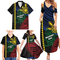 Personalised Philippines Christmas Family Matching Summer Maxi Dress and Hawaiian Shirt Xmas Tree Filipino Tribal Patterns DT05 - Polynesian Pride