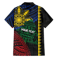 Personalised Philippines Christmas Family Matching Summer Maxi Dress and Hawaiian Shirt Xmas Tree Filipino Tribal Patterns DT05 - Polynesian Pride