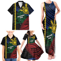 Personalised Philippines Christmas Family Matching Tank Maxi Dress and Hawaiian Shirt Xmas Tree Filipino Tribal Patterns DT05 - Polynesian Pride