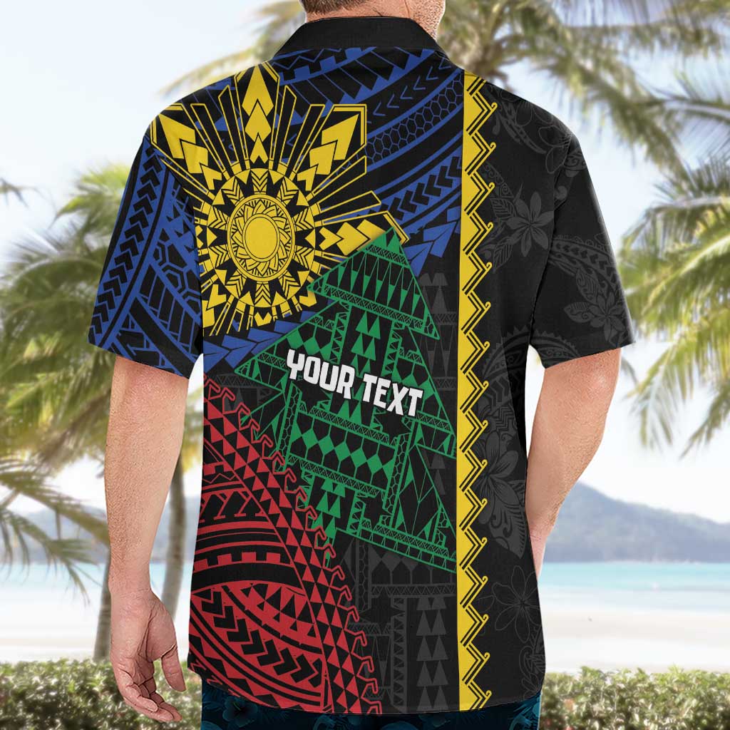 Personalised Philippines Christmas Hawaiian Shirt Xmas Tree Filipino Tribal Patterns - Polynesian Pride