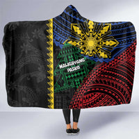 Philippines Christmas Hooded Blanket Xmas Tree Filipino Tribal Patterns DT05 One Size Black - Polynesian Pride