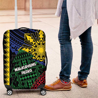 Philippines Christmas Luggage Cover Xmas Tree Filipino Tribal Patterns DT05 Black - Polynesian Pride