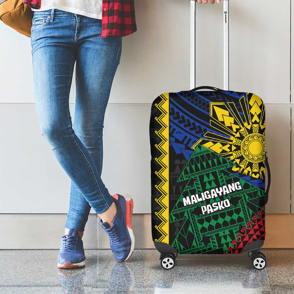 Philippines Christmas Luggage Cover Xmas Tree Filipino Tribal Patterns DT05 - Polynesian Pride