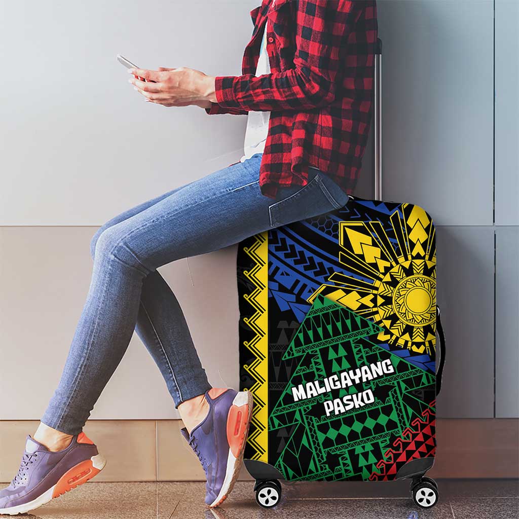 Philippines Christmas Luggage Cover Xmas Tree Filipino Tribal Patterns DT05 - Polynesian Pride