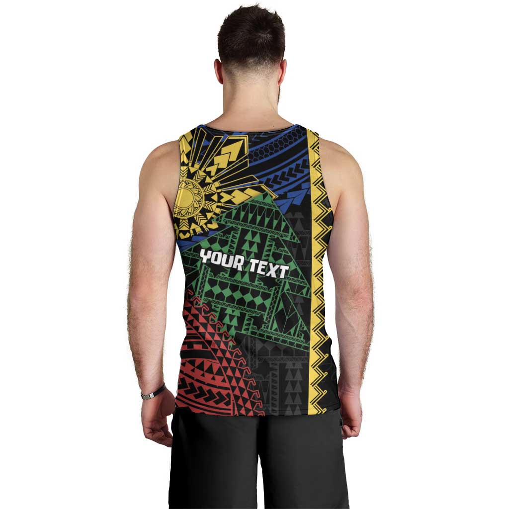 Personalised Philippines Christmas Men Tank Top Xmas Tree Filipino Tribal Patterns DT05 - Polynesian Pride