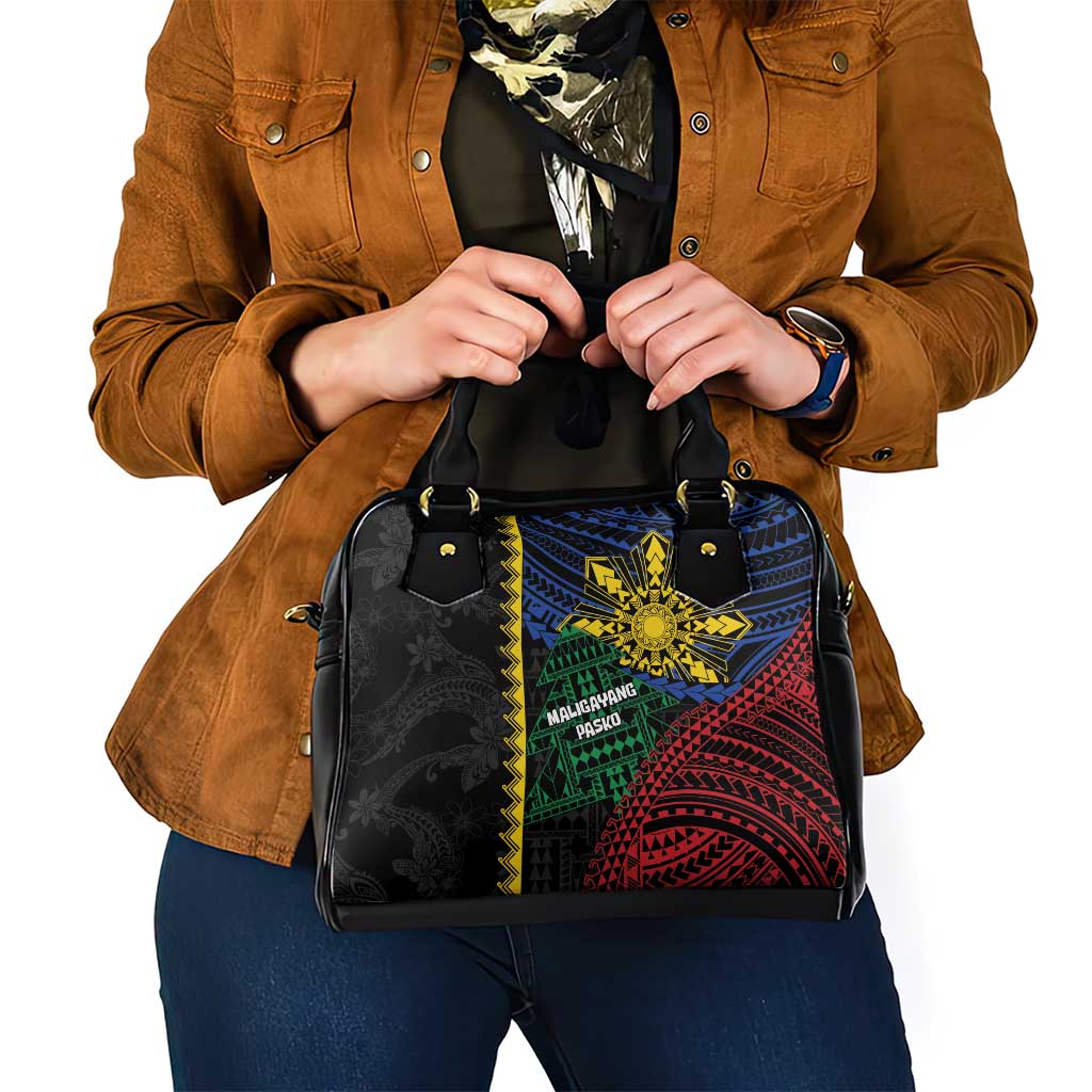 Philippines Christmas Shoulder Handbag Xmas Tree Filipino Tribal Patterns - Polynesian Pride