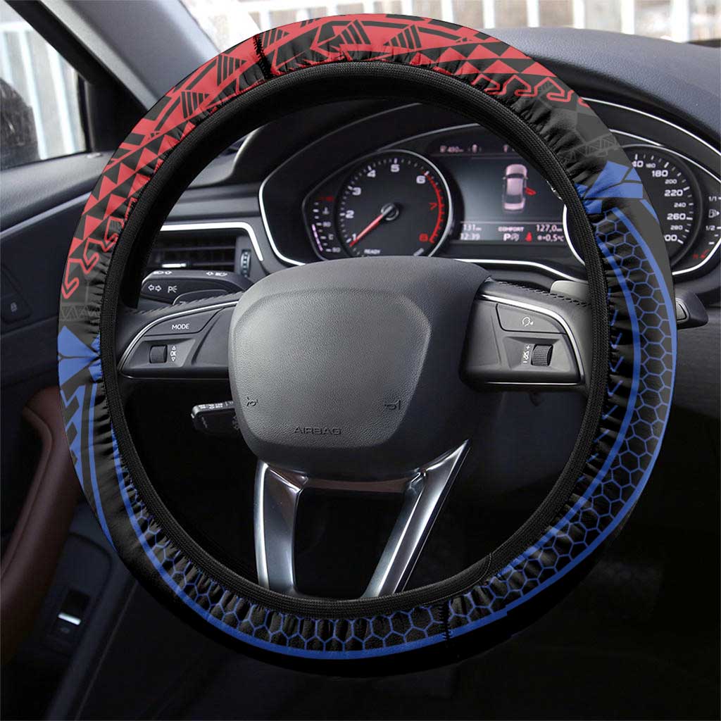 Philippines Christmas Steering Wheel Cover Xmas Tree Filipino Tribal Patterns DT05 - Polynesian Pride