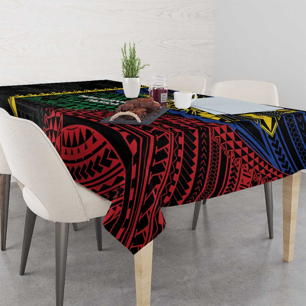 Philippines Christmas Tablecloth Xmas Tree Filipino Tribal Patterns - Polynesian Pride