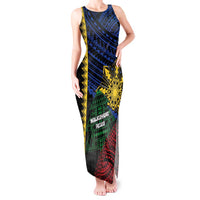 Personalised Philippines Christmas Tank Maxi Dress Xmas Tree Filipino Tribal Patterns - Polynesian Pride
