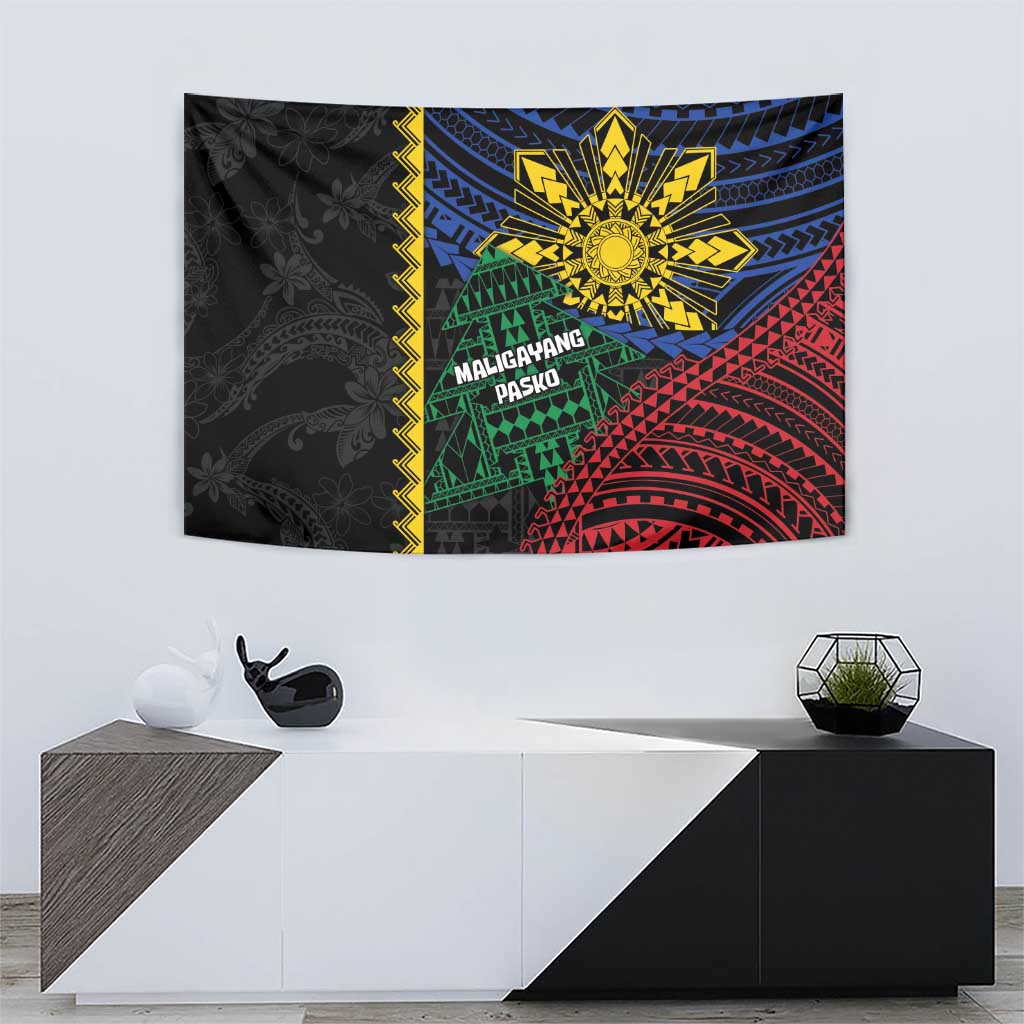 Philippines Christmas Tapestry Xmas Tree Filipino Tribal Patterns - Polynesian Pride