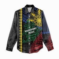 Personalised Philippines Christmas Women Casual Shirt Xmas Tree Filipino Tribal Patterns - Polynesian Pride