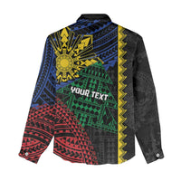 Personalised Philippines Christmas Women Casual Shirt Xmas Tree Filipino Tribal Patterns - Polynesian Pride