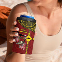 Rotuma Christmas 4 in 1 Can Cooler Tumbler Rotuma Myzomela Birds With Hibiscus Flowers DT05 - Polynesian Pride
