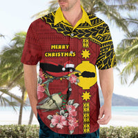 Rotuma Christmas Hawaiian Shirt Rotuma Myzomela Birds With Hibiscus Flowers DT05 - Polynesian Pride