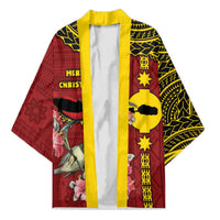 Rotuma Christmas Kimono Rotuma Myzomela Birds With Hibiscus Flowers DT05 Unisex Red - Polynesian Pride