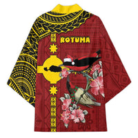 Rotuma Christmas Kimono Rotuma Myzomela Birds With Hibiscus Flowers DT05 - Polynesian Pride