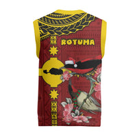Rotuma Christmas Knitted V-Neck Vest Rotuma Myzomela Birds With Hibiscus Flowers DT05 - Polynesian Pride