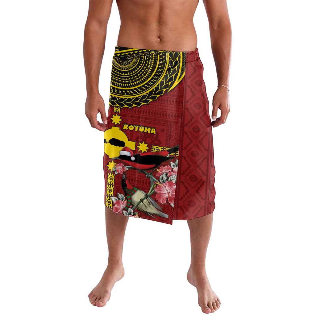Rotuma Christmas Lavalava Rotuma Myzomela Birds With Hibiscus Flowers DT05 Red - Polynesian Pride