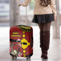 Rotuma Christmas Luggage Cover Rotuma Myzomela Birds With Hibiscus Flowers DT05 - Polynesian Pride
