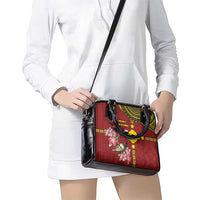 Rotuma Christmas Shoulder Handbag Rotuma Myzomela Birds With Hibiscus Flowers - Polynesian Pride