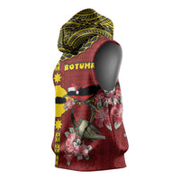Rotuma Christmas Sleeveless Hoodie Rotuma Myzomela Birds With Hibiscus Flowers DT05 - Polynesian Pride