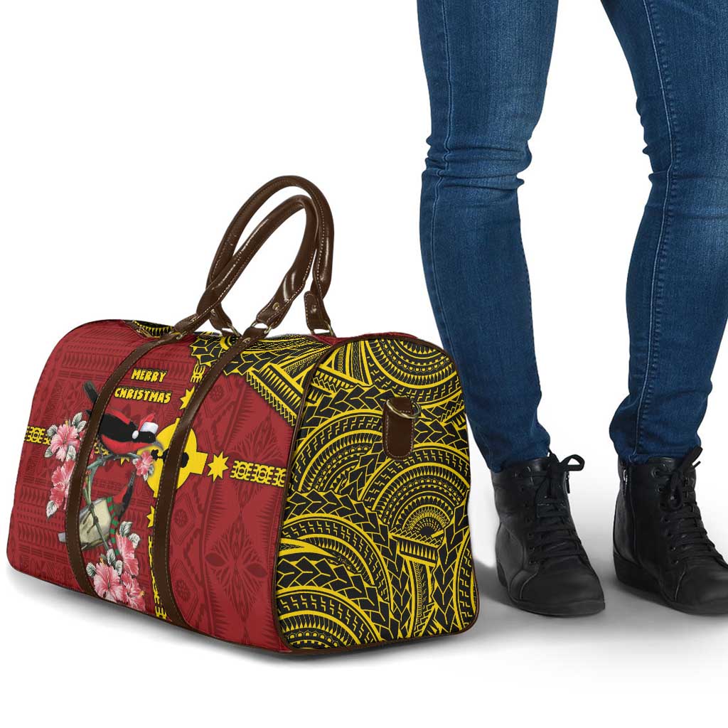 Rotuma Christmas Travel Bag Rotuma Myzomela Birds With Hibiscus Flowers DT05 - Polynesian Pride