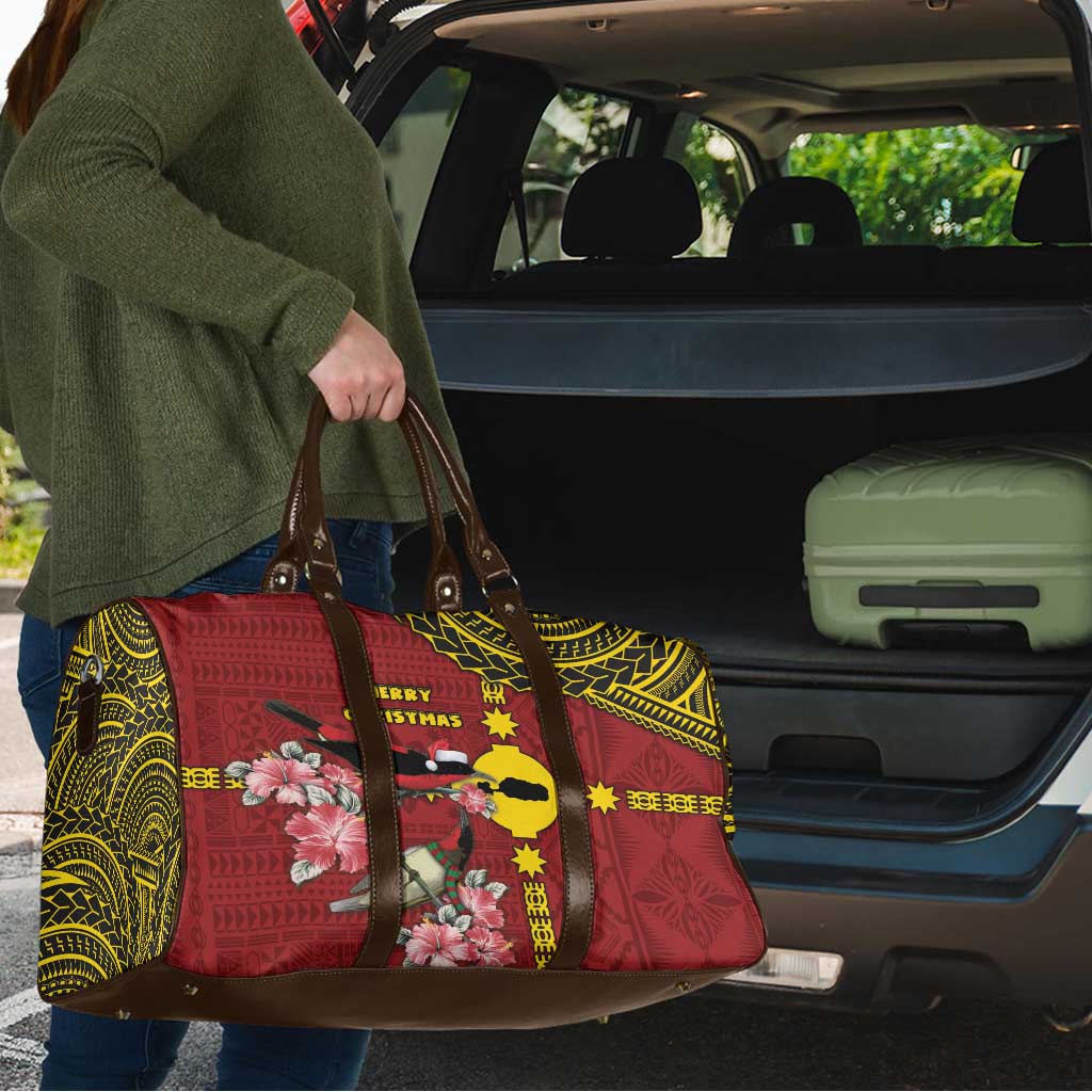 Rotuma Christmas Travel Bag Rotuma Myzomela Birds With Hibiscus Flowers DT05 - Polynesian Pride