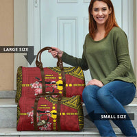 Rotuma Christmas Travel Bag Rotuma Myzomela Birds With Hibiscus Flowers DT05 - Polynesian Pride