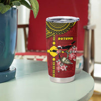 Rotuma Christmas Tumbler Cup Rotuma Myzomela Birds With Hibiscus Flowers DT05 - Polynesian Pride