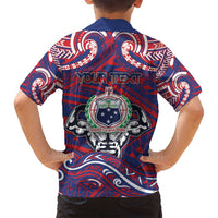 Personalised Samoa Gym Family Matching Summer Maxi Dress and Hawaiian Shirt Muscle Samoan Tribal Waves DT05 - Polynesian Pride
