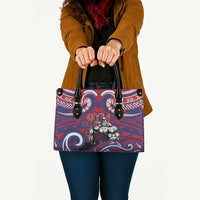 Samoa Gym Leather Bag Muscle Samoan Tribal Waves - Polynesian Pride