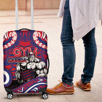 Samoa Gym Luggage Cover Muscle Samoan Tribal Waves DT05 Navy - Polynesian Pride