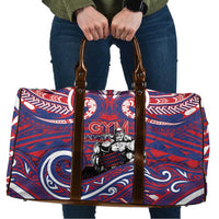 Samoa Gym Travel Bag Muscle Samoan Tribal Waves DT05 Navy - Polynesian Pride